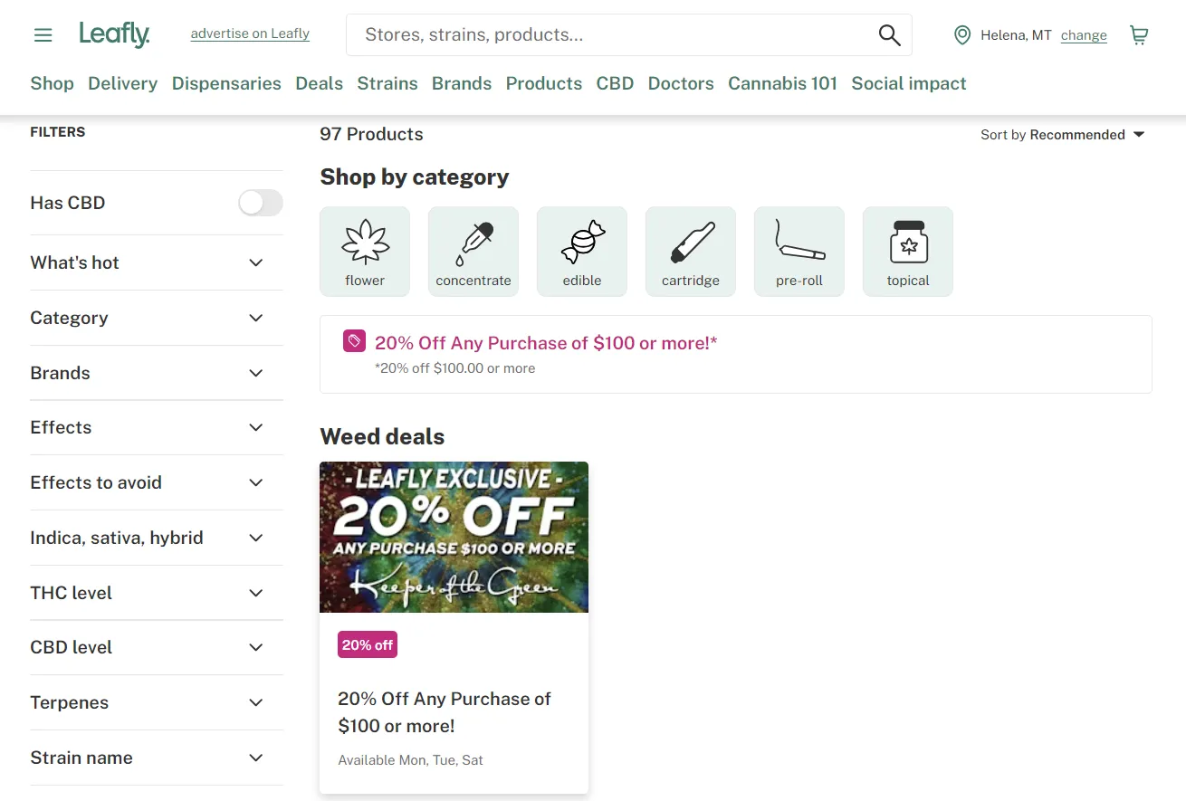 Keeper of the Green: website & menu