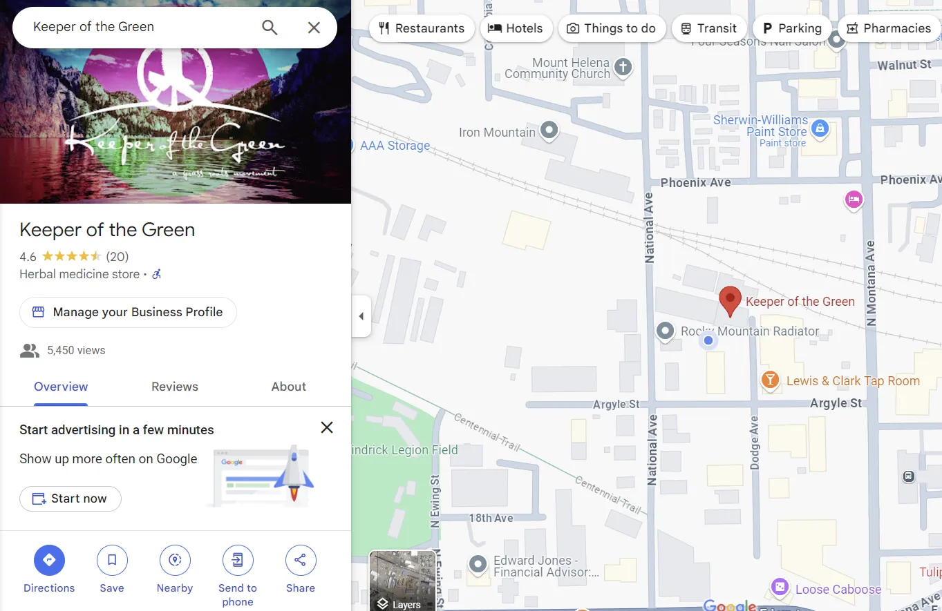 Keeper of the Green: google maps